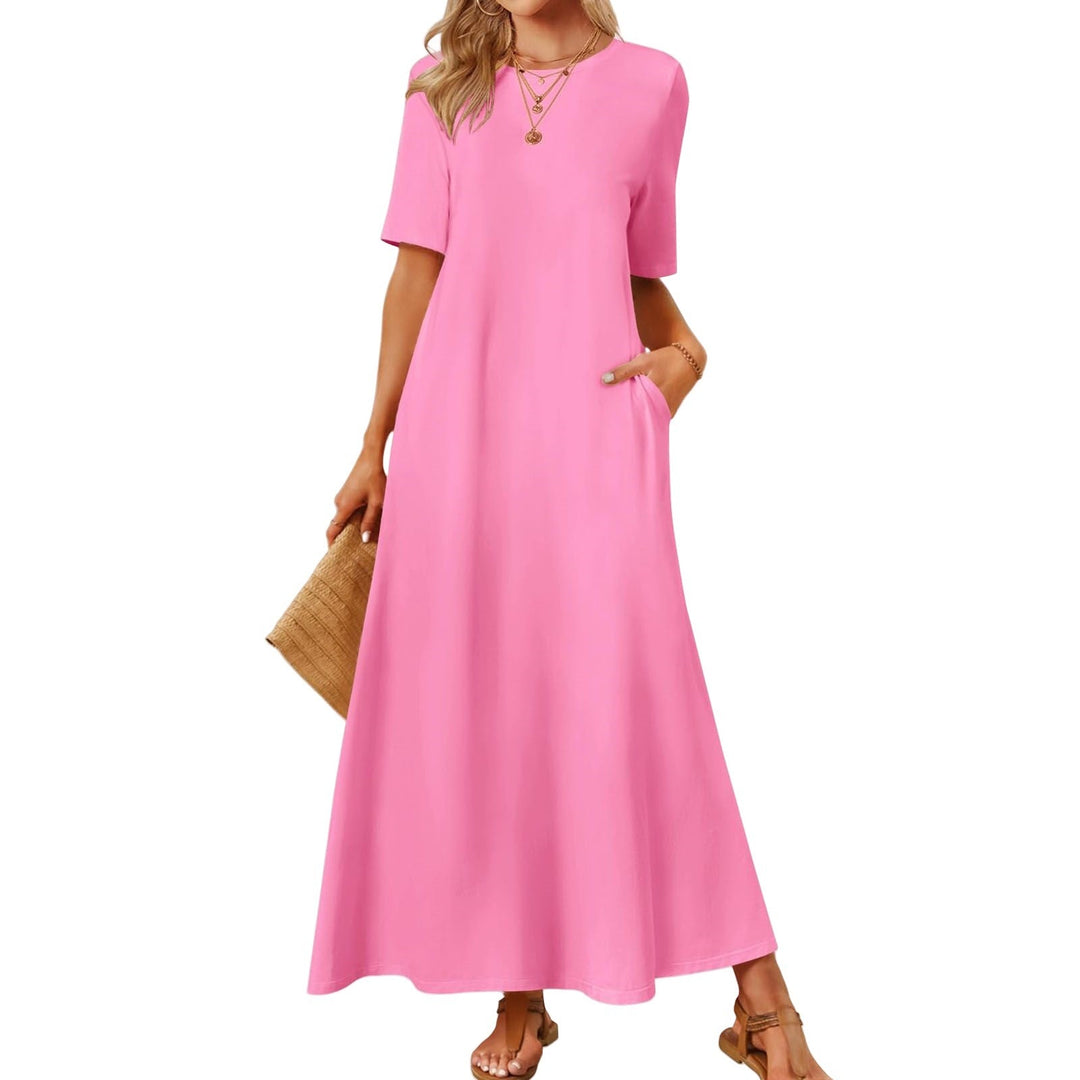 Damen Maxikleid mit lässigem Schnitt und praktischen Taschen