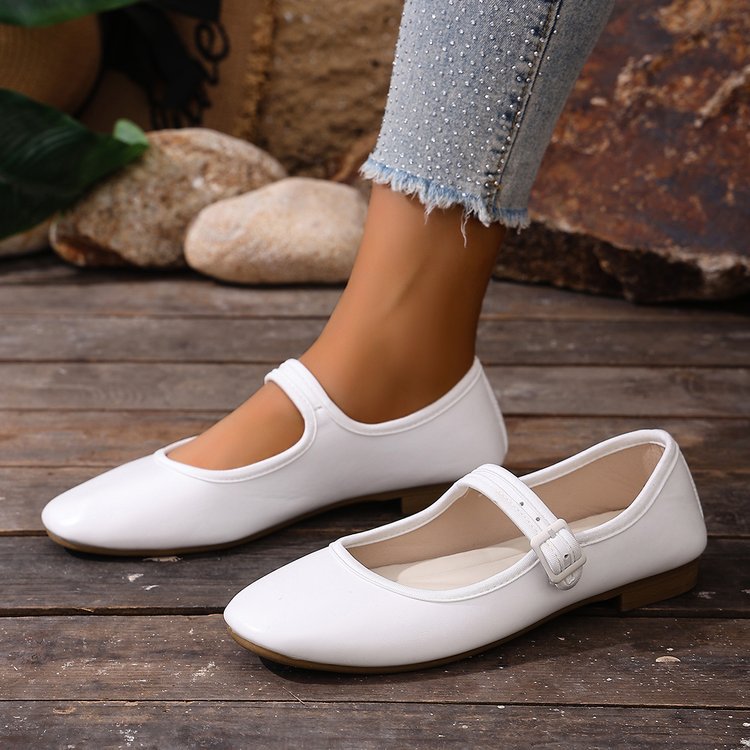 Damen Ballerinas mit modischem Schnallenverschluss und ergonomischer Fußbettung Shopnory