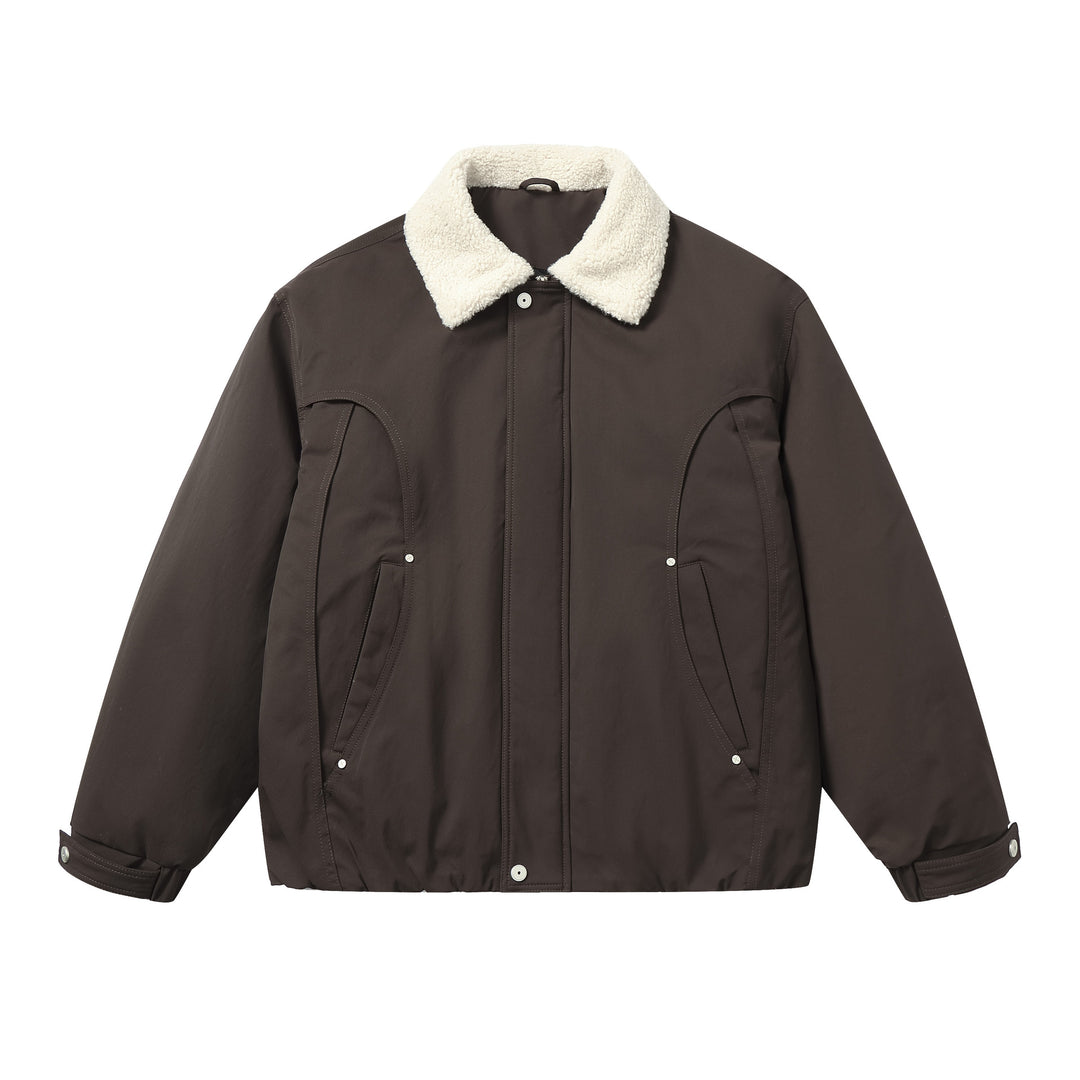 Herren Kurzblouson mit Sherpa-Kragen und Utility-Taschen Shop Nory