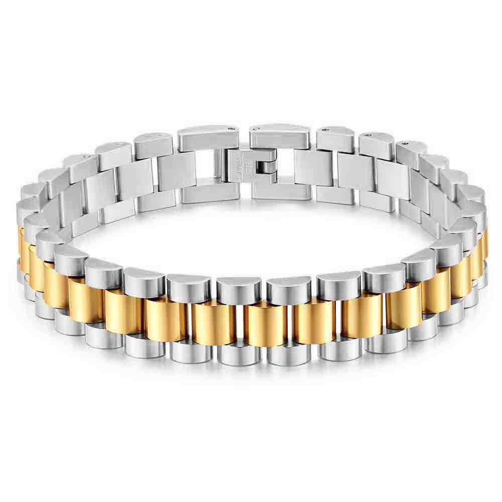 Herren Edelstahlarmband mit stilvollem Kettenmuster und sicherem Verschluss Shop Nory