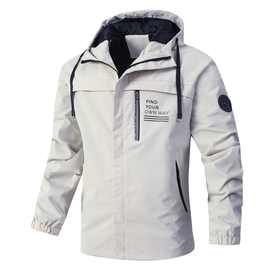 Herren Moderner urbaner Parka mit Kapuze, Brustreißverschluss und elastischen Bündchen Shop Nory