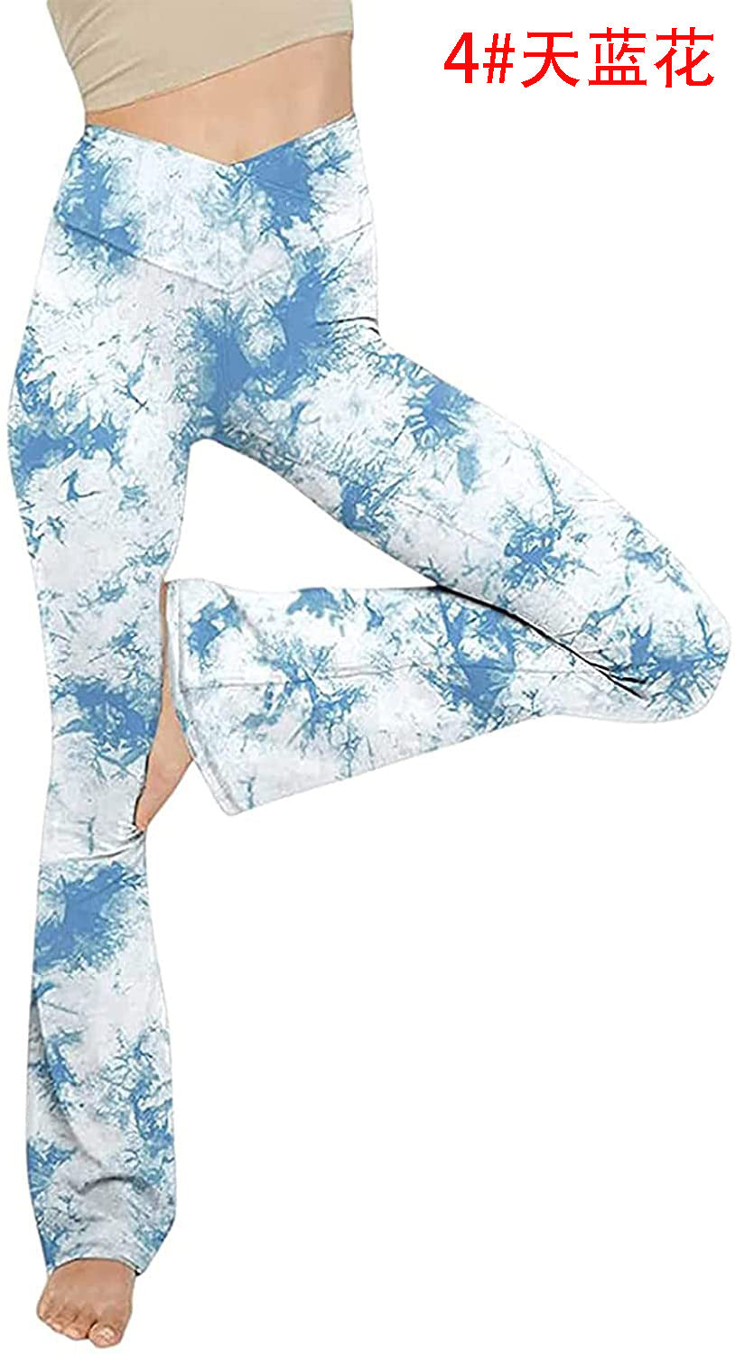 Damen Bootcut Yoga-Hose aus elastischem Material mit hohem Bund Shopnory