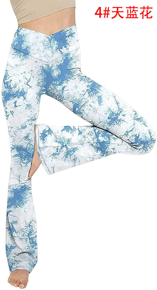 Damen Bootcut Yoga-Hose aus elastischem Material mit hohem Bund Shopnory