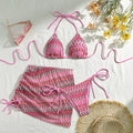 Damen Triangel-Bikini-Set mit verspieltem Wickelrock Shopnory