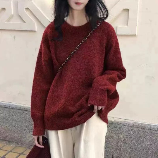Damen Lässiger Kuschel-Feinstrickpullover mit Stehkragen und verlängerten Bündchen Shop Nory