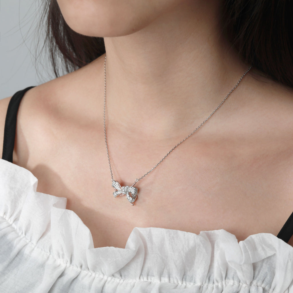 Damen Halskette mit elegantem Schleifen-Design Shop Nory