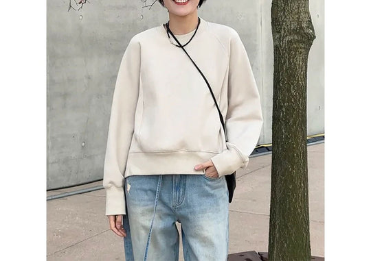 Damen Bequemer Sweatshirt mit raglan Ärmel Shop Nory