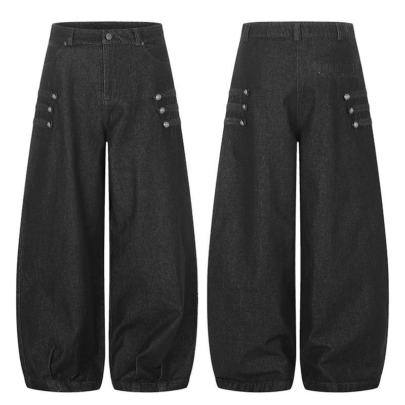 Damen Hochtaillierte Balloon-Culotte-Jeans mit elastischem Saum Shop Nory