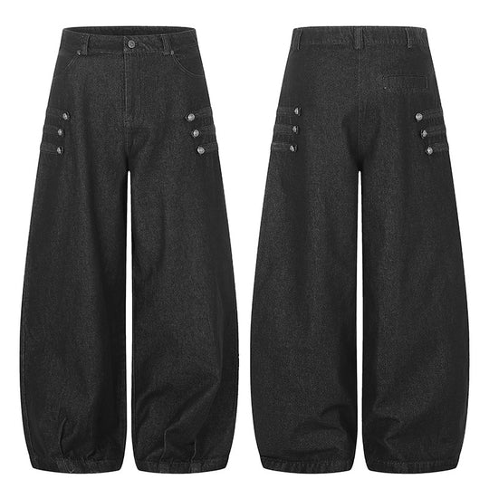 Damen Hochtaillierte Balloon-Culotte-Jeans mit elastischem Saum Shop Nory