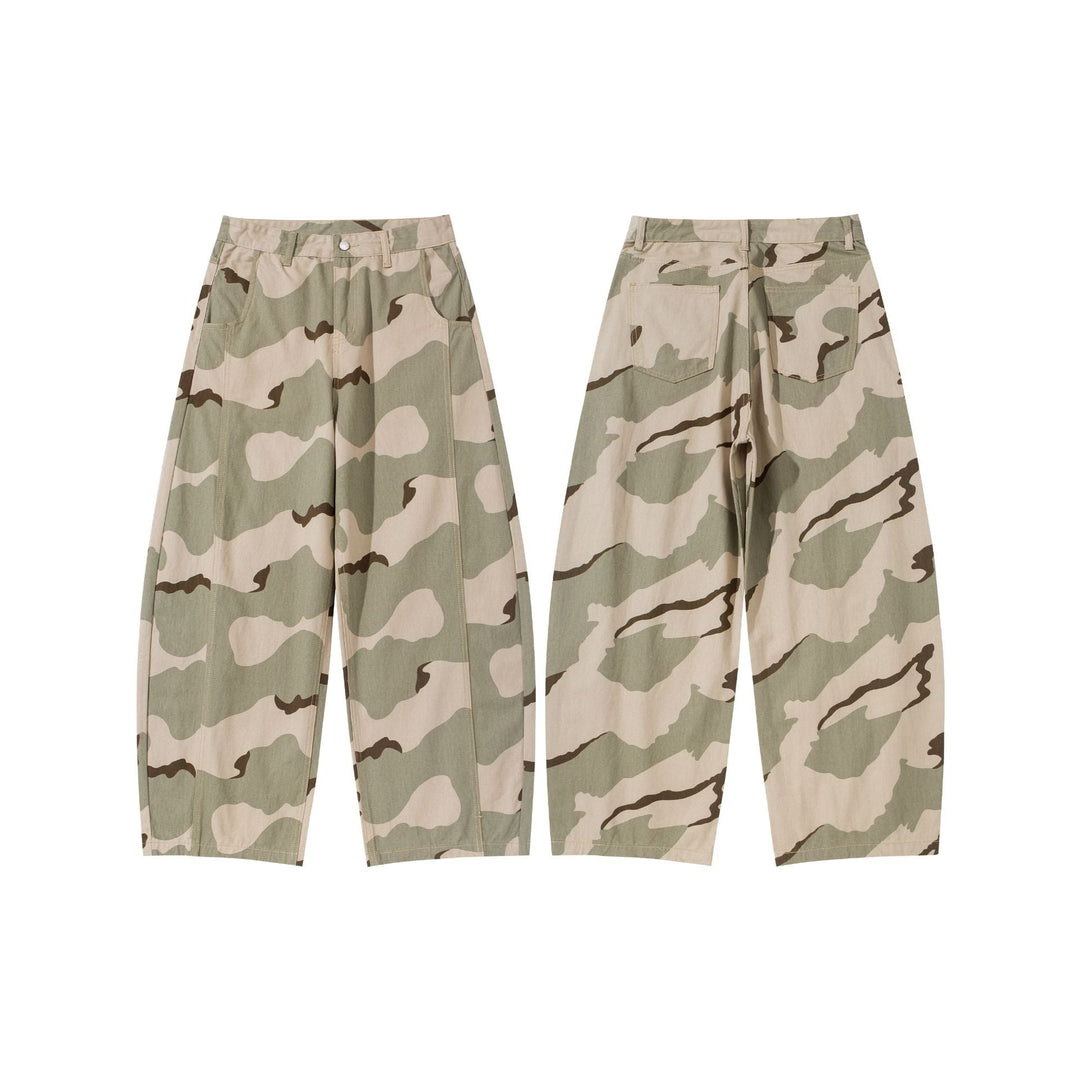 Damen Weite Cropped Cargohose im Camouflage Utility‑Look Shop Nory