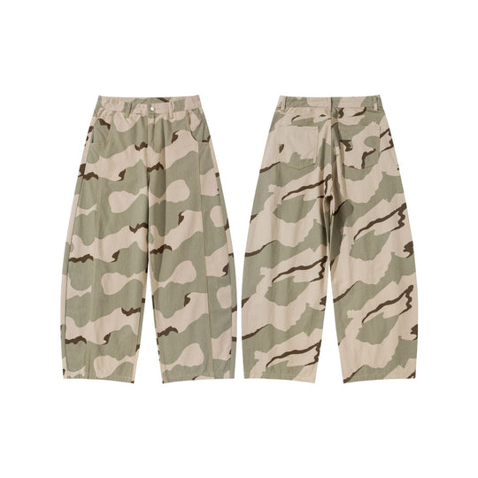 Damen Weite Cropped Cargohose im Camouflage Utility‑Look Shop Nory