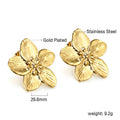 Damen Ohrstecker mit floralen Motiven aus hochwertigem Edelstahl und goldplattierter Oberfläche Shop Nory