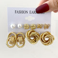 Damen Ohrringe-Set mit elegantem Knoten- und Perlendesign Shop Nory