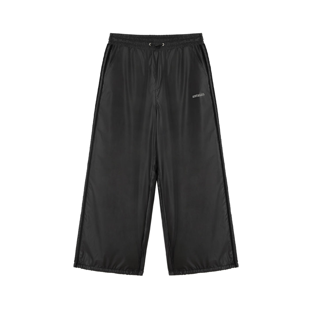 Unisex Weite technische Nylon-Trainingshose mit elastischem Tunnelzug und seitlichen Einsatzstreifen Shop Nory