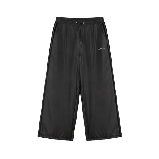 Unisex Weite technische Nylon-Trainingshose mit elastischem Tunnelzug und seitlichen Einsatzstreifen Shop Nory