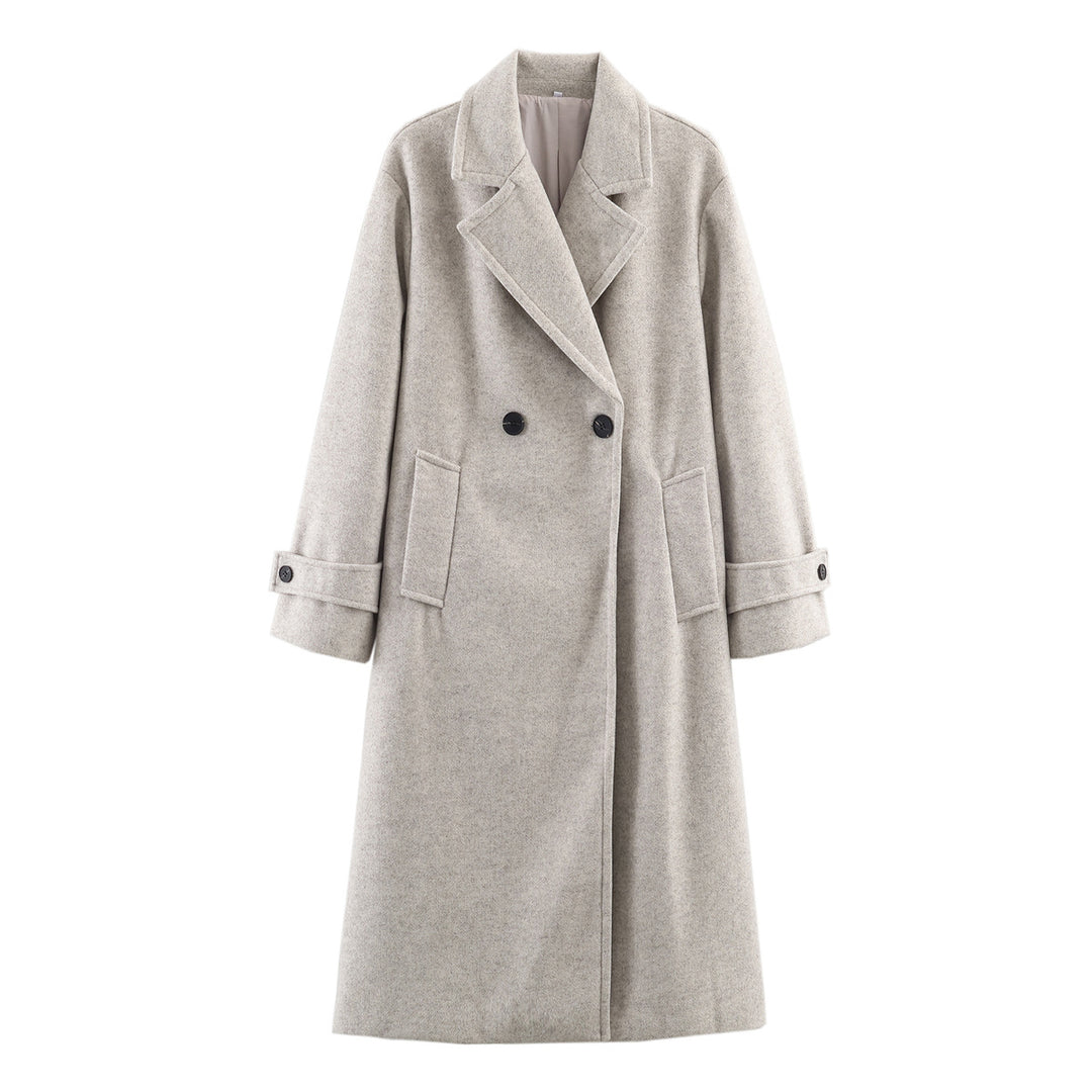 Damen Oversize Wollmix-Mantel mit Doppelreiher, breitem Revers und Ärmelriegel Shop Nory