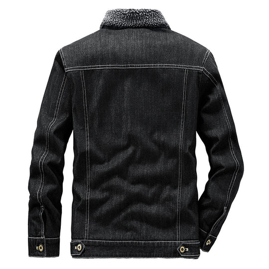 Herren Sherpa-gefütterte Denimjacke im Worker-Style Shop Nory