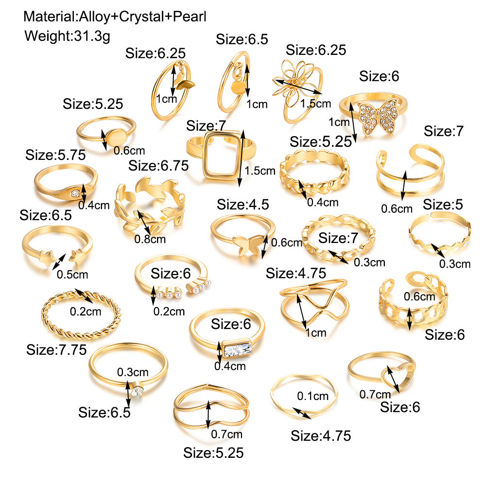 Damen modisches Ringset Shop Nory