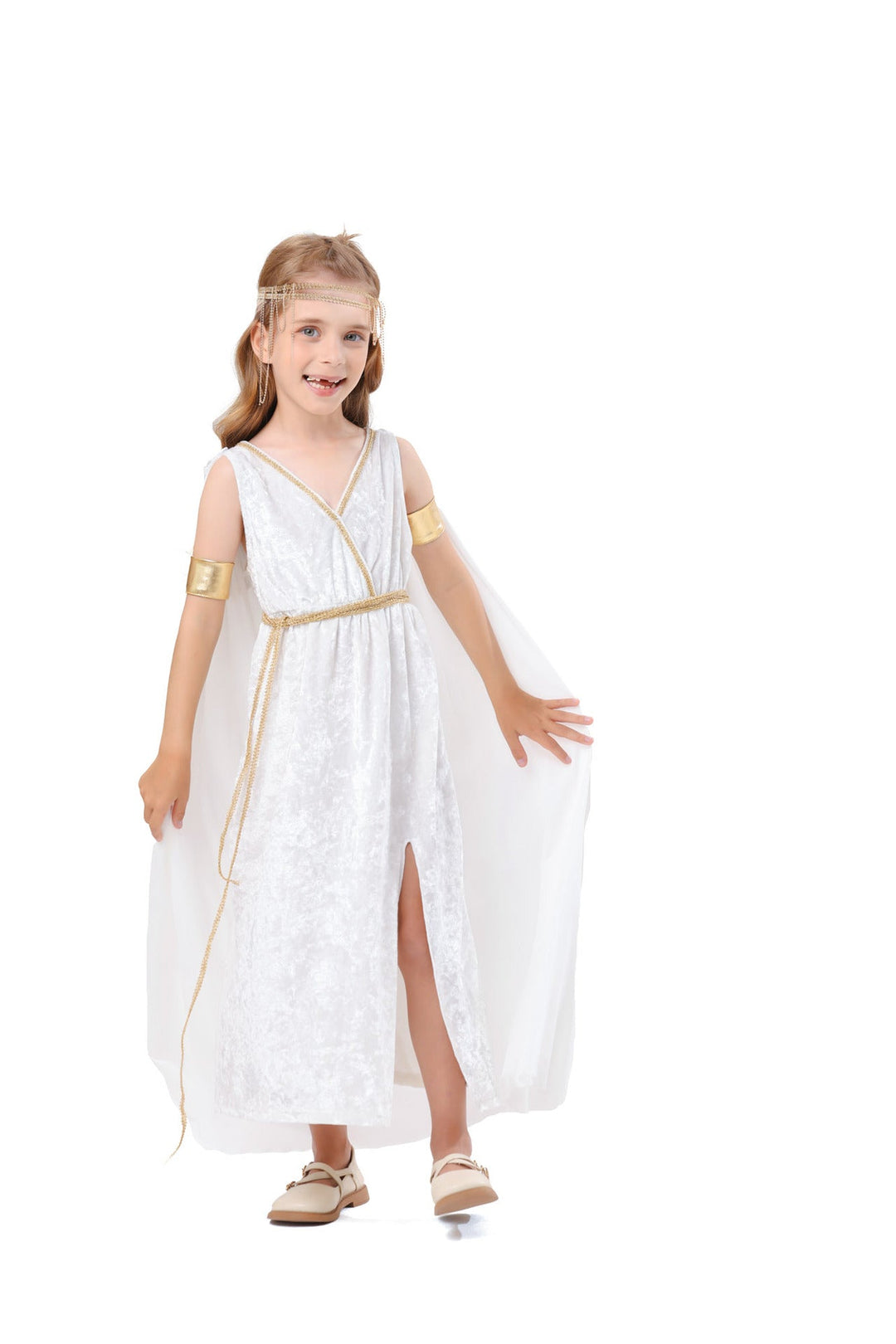 Damen mythologisches Kostümkleid mit fließendem Umhang Shop Nory