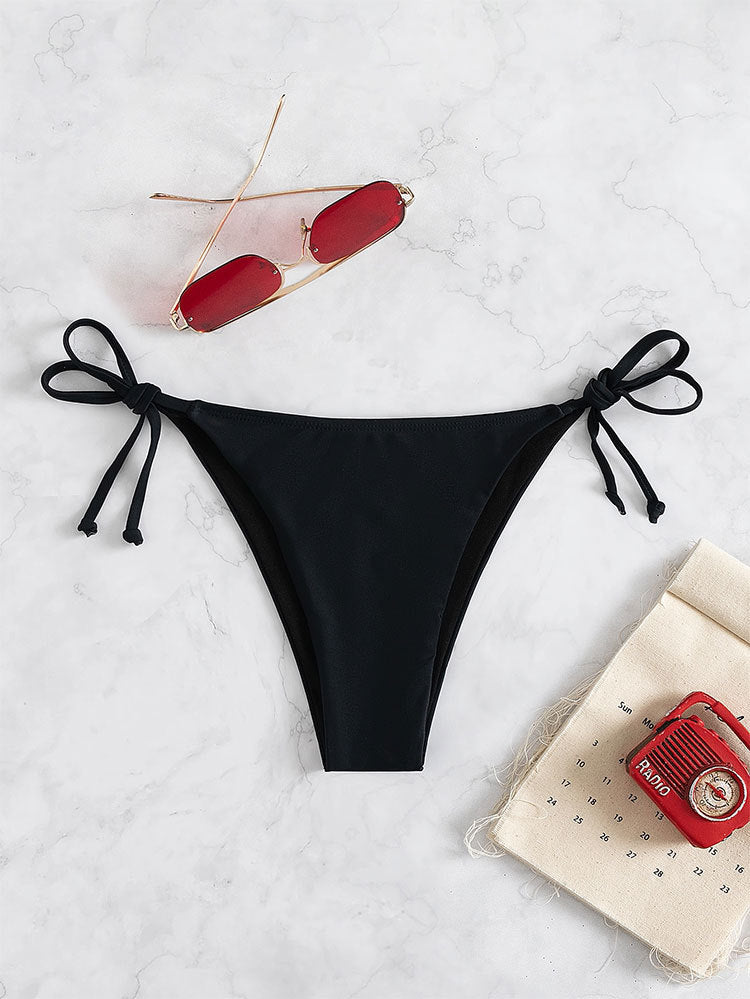 Damen Triangel-Bikini mit verstellbaren Bändern und elastischem Taillenbund