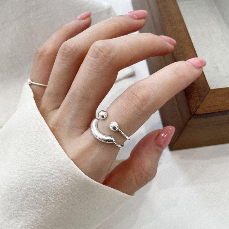 Damen Verspielter Ring mit lächelndem Design und trendigen Details Shop Nory