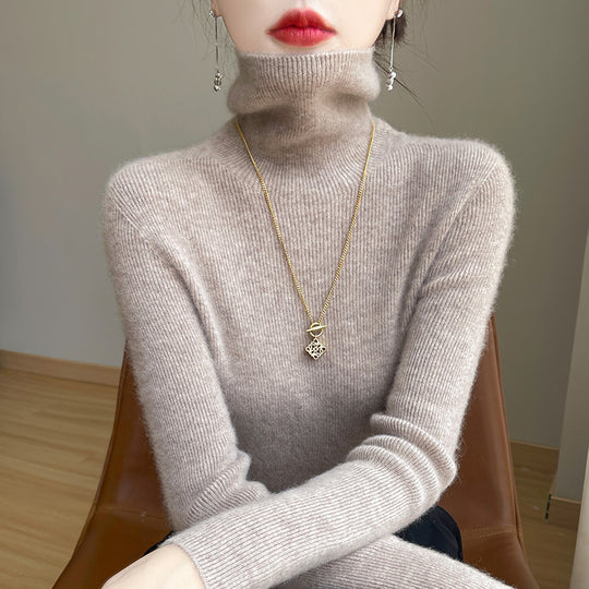 Damen Schmal geschnittener Feinstrick-Rollkragenpullover mit extrafeinem Flauschfinish Shop Nory