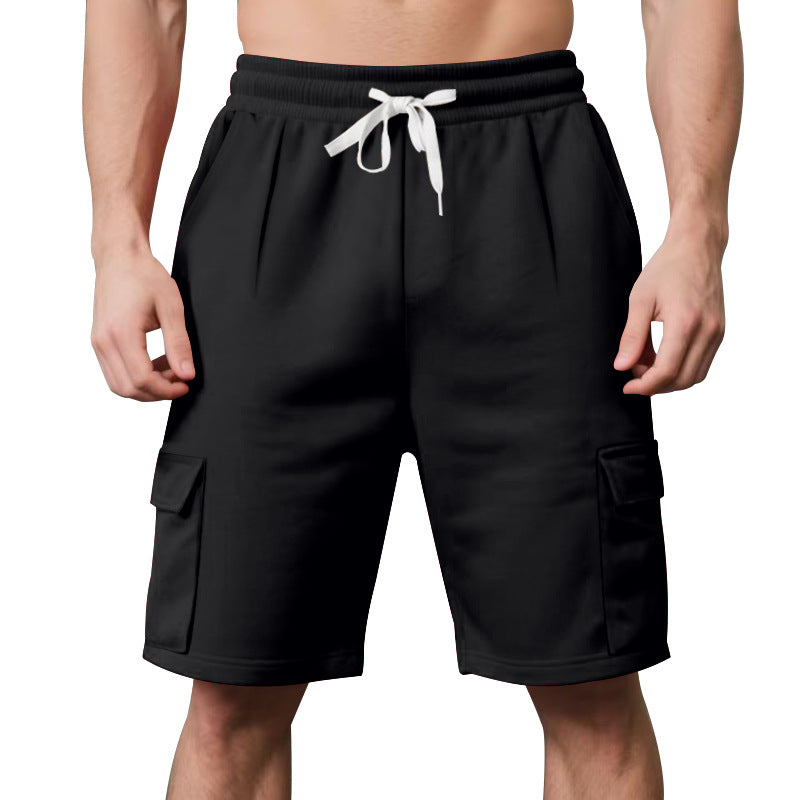 Herren nan elastische Cargo-Bermuda mit Kordelzug und Mehrfachtaschen