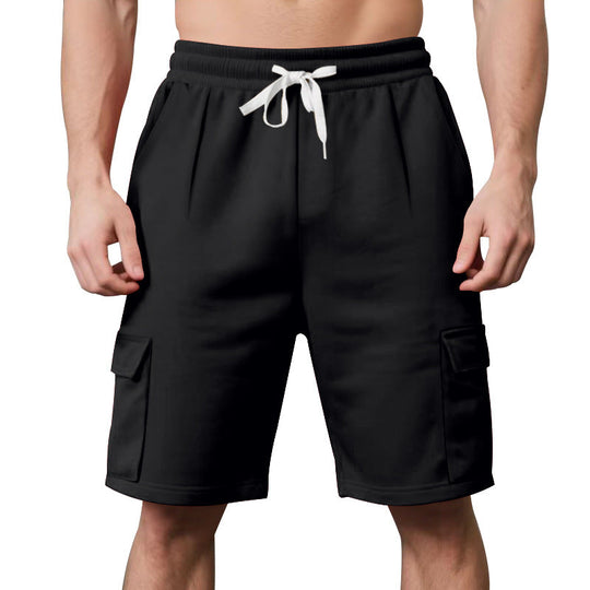 Herren nan elastische Cargo-Bermuda mit Kordelzug und Mehrfachtaschen
