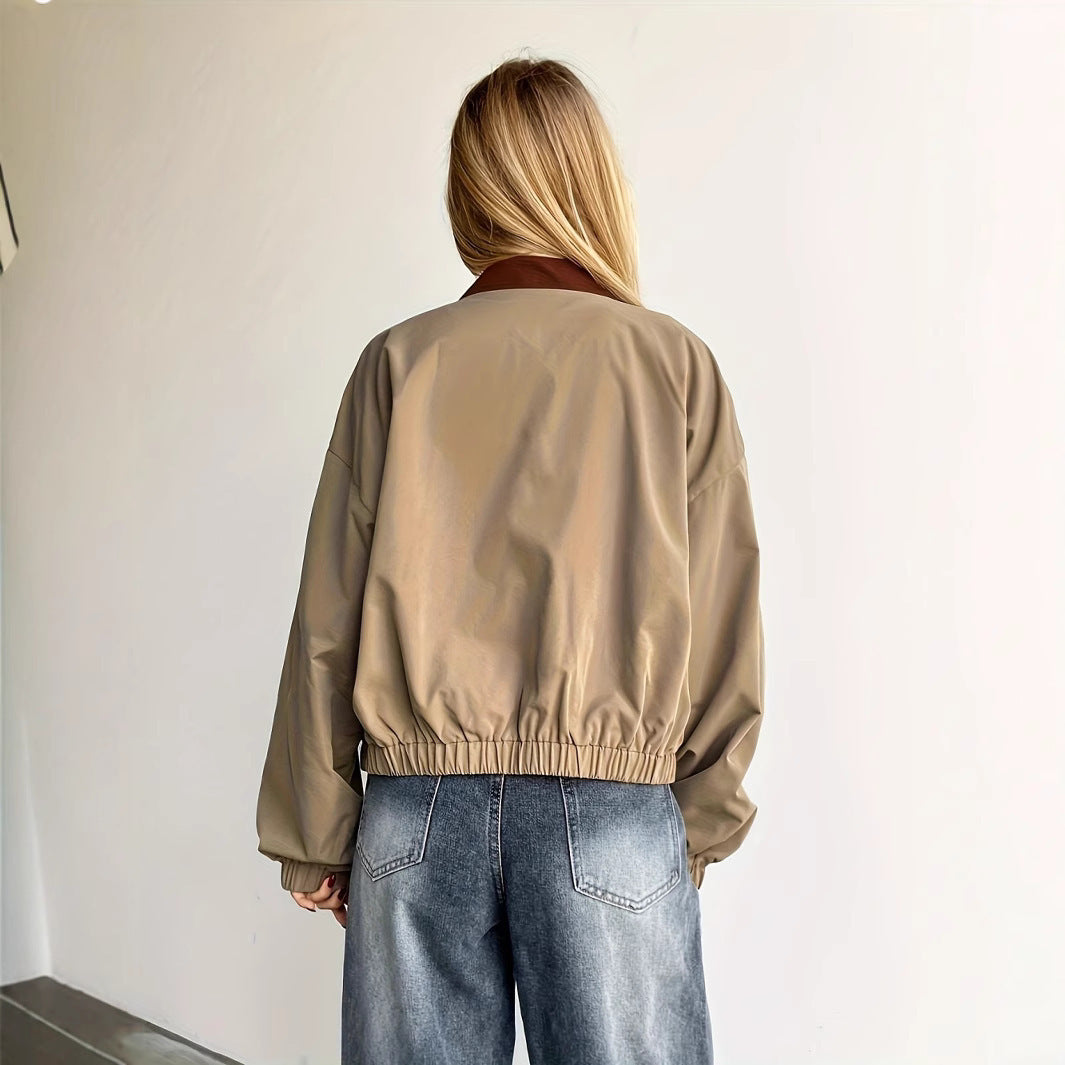 Damen Modische und lässige Bomberjacke