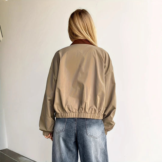 Damen Modische und lässige Bomberjacke