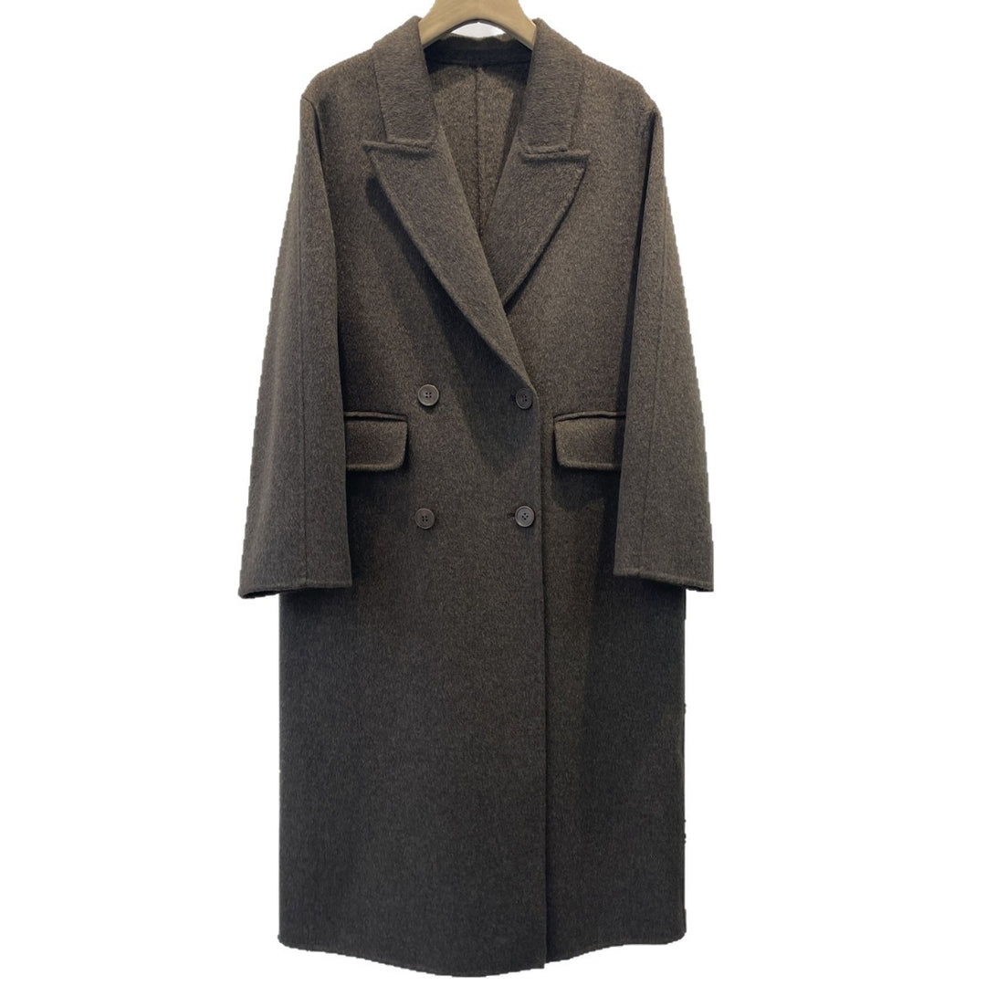 Damen Eleganter Wollmischung Peacoat Shop Nory