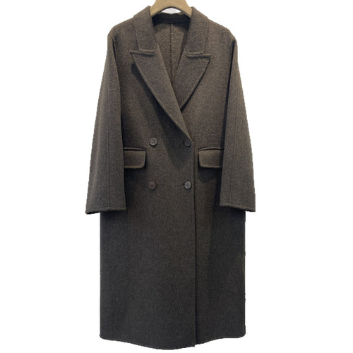 Damen Eleganter Wollmischung Peacoat Shop Nory