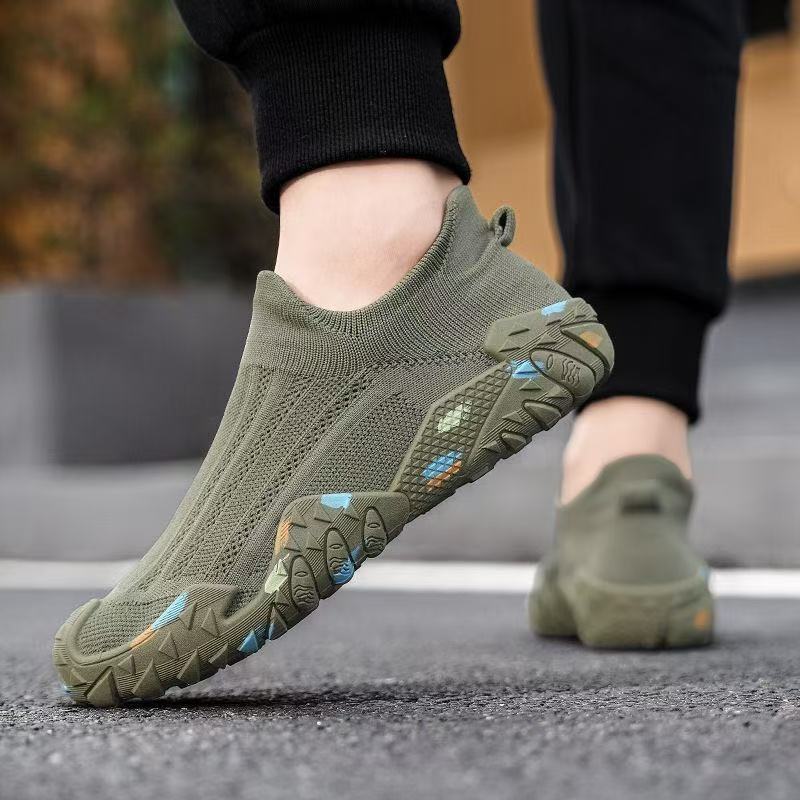 Herren Elastischer Strick-Fußschuh mit rutschfester, gemusterter Profilsohle Shop Nory