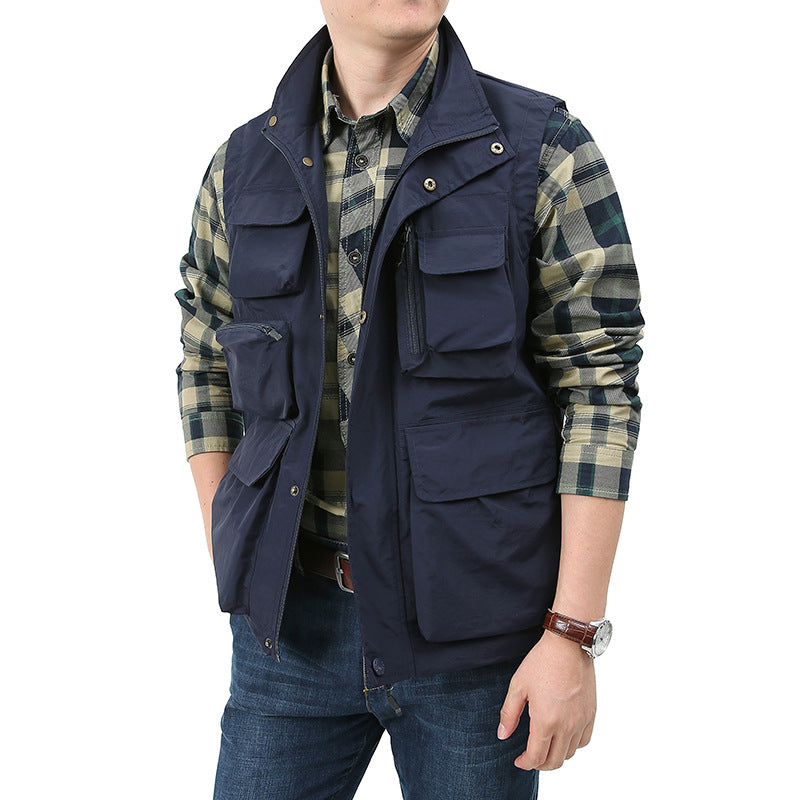 Herren Angler- und Fotoweste mit vielseitigen Taschen und praktischem Verschluss Shop Nory