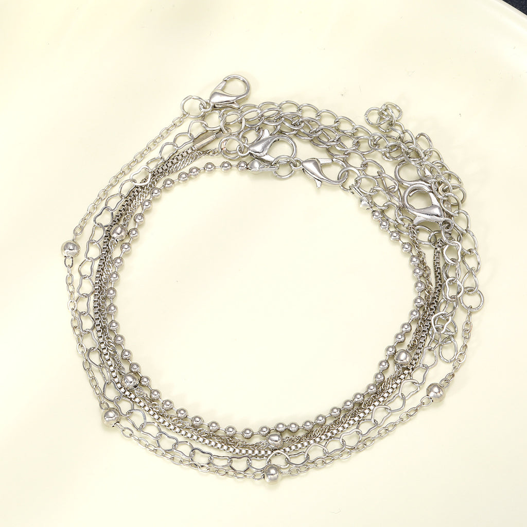 Damen Armreifen-Set mit zarten Herz- und Perlendetails Shop Nory