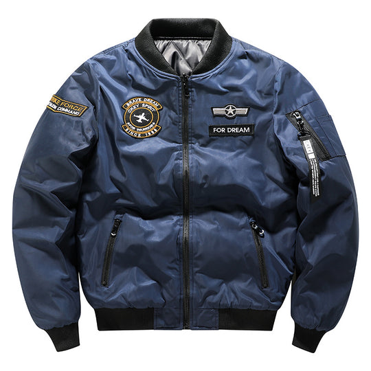 Herren Sportliche Bomberjacke mit Stickerei Shop Nory