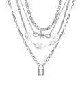 Damen mehrlagige Kette mit einzigartigem Flammen-Design Shop Nory