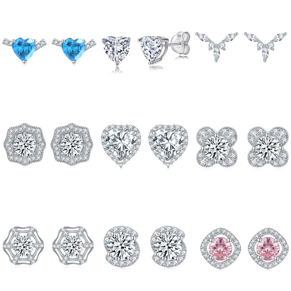 Damen Ohrringe mit stilvollem Schmetterlingsdesign und funkelndem Zirkonia-Besatz Shop Nory