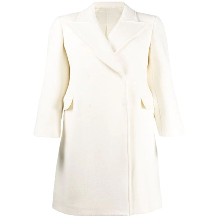 Damen Clean-Cut Longmantel mit überschnittenem Revers und klarer Tailoring‑Silhouette Shop Nory
