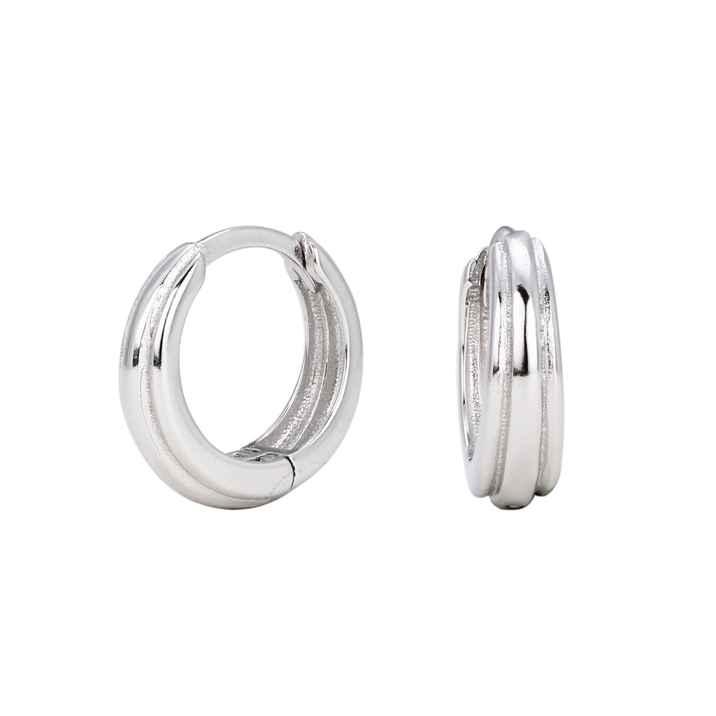 Damen Creolen mit geschwungenem Design aus 925 Sterling Silber Shop Nory
