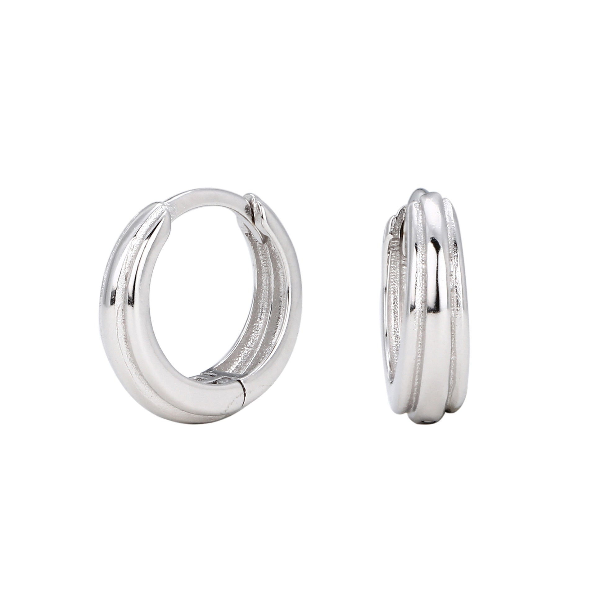 Damen Creolen mit geschwungenem Design aus 925 Sterling Silber Shop Nory