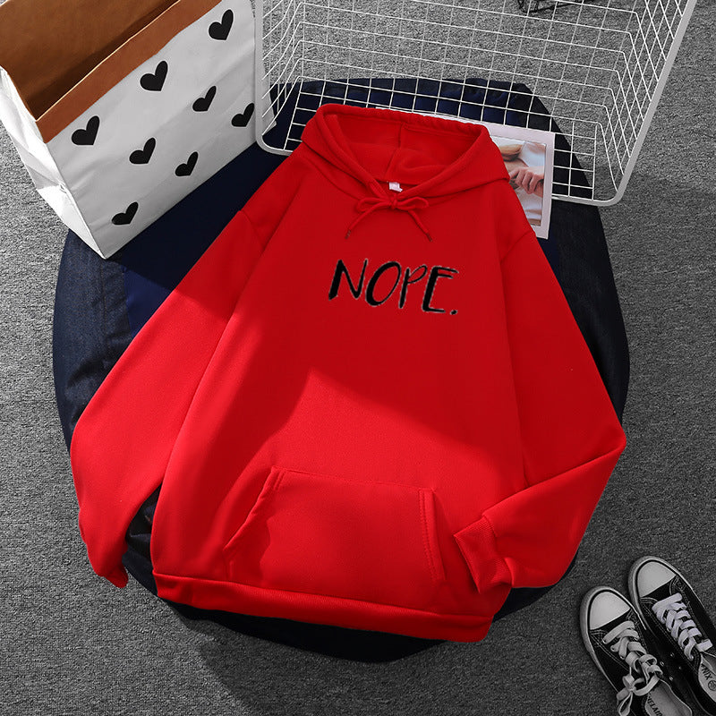 Damen nan lässiger Kapuzenpullover mit Statement-Print, Kängurutasche und weichem Fleece Shop Nory