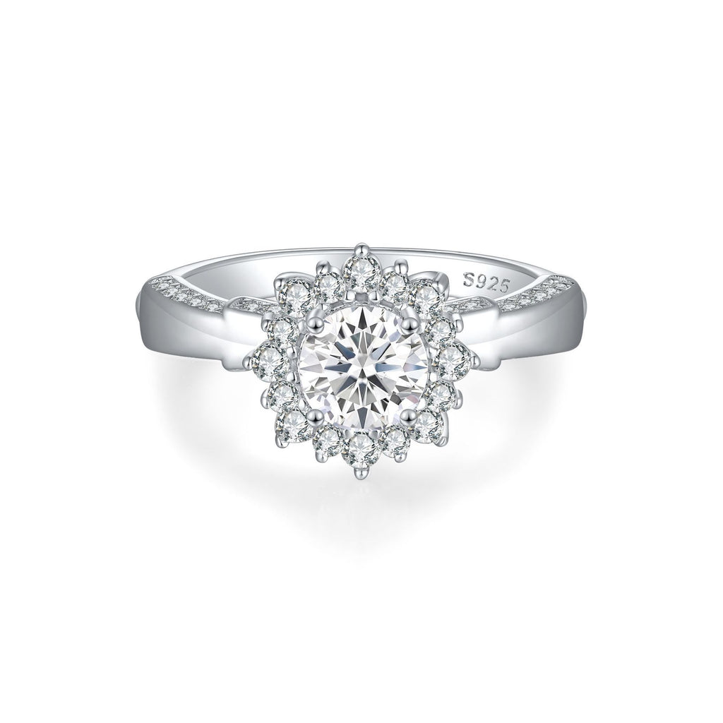 Damen Ring mit funkelndem Zirkonia-Halo Shop Nory