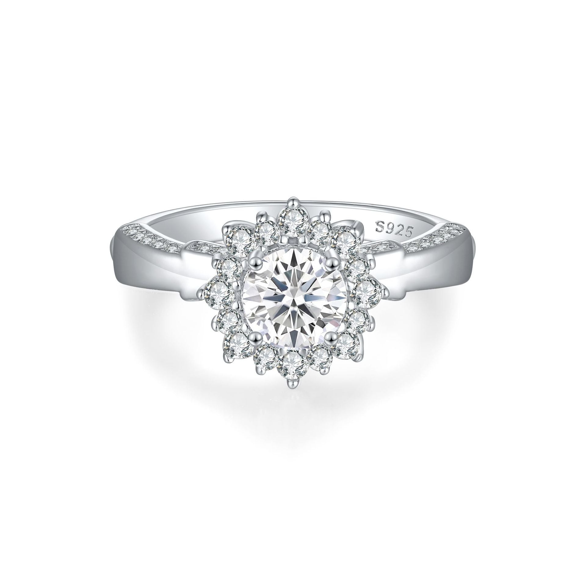 Damen Ring mit funkelndem Zirkonia-Halo Shop Nory