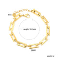 Damen modisches Gliederarmband aus goldplattiertem Edelstahl Shop Nory