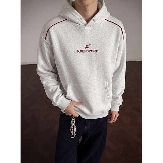 Herren Lässiger Kapuzenpullover im Sportstyle mit Kontrastpaspel und Kängurutasche Shop Nory