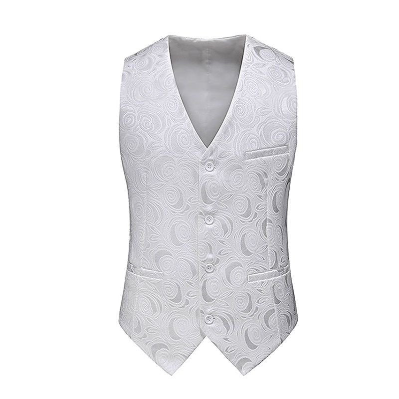 Herren Jacquardweste mit ornamentaler Struktur, spitz zulaufendem Saum und satinierter Rückseite Shop Nory