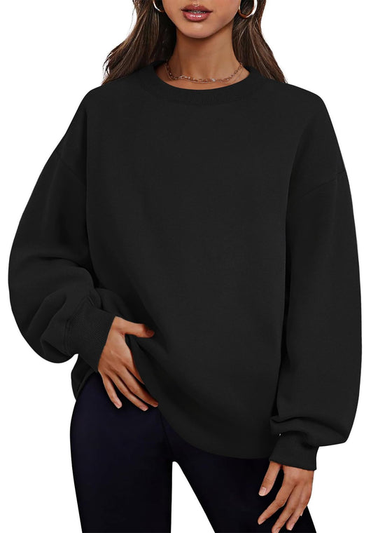 Damen nan verlängertes Oversize Rundhalspullover mit seitlichen Eingrifftaschen, Rippbündchen und überschnittener Schulter Shop Nory