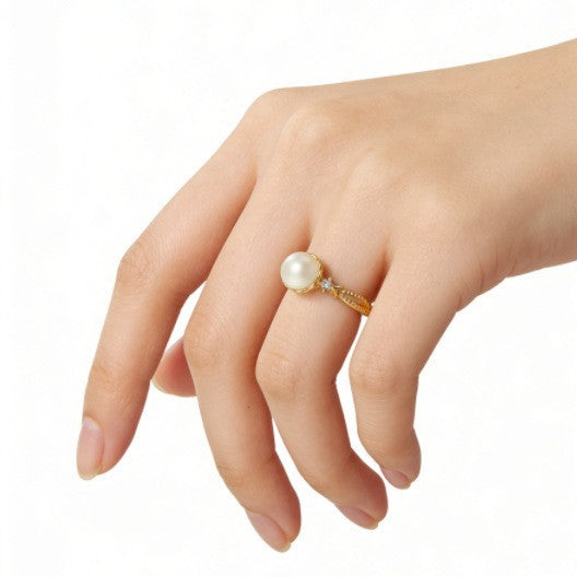 Damen Perlring mit funkelndem Design Shop Nory