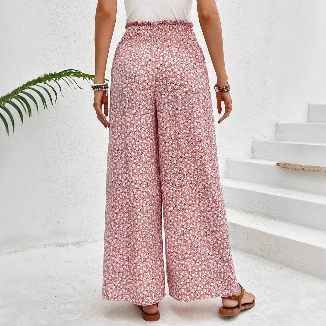 Damen Palazzo-Hose mit weitem Bein und gerafftem Elastikbund Shop Nory